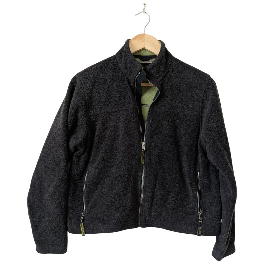 Vintage Toad Co Crop‎ Fleece Womens Jacket - Medium Gray Warm Heavyweight